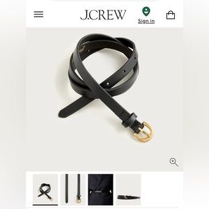 J. Crew Skinny Leather Belt